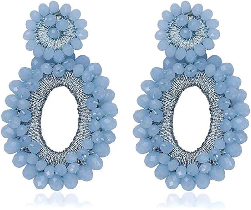 Statement Drop Earrings - Bohemian Beaded Teardrop Dangle Earrings Gift for Women | Amazon (US)