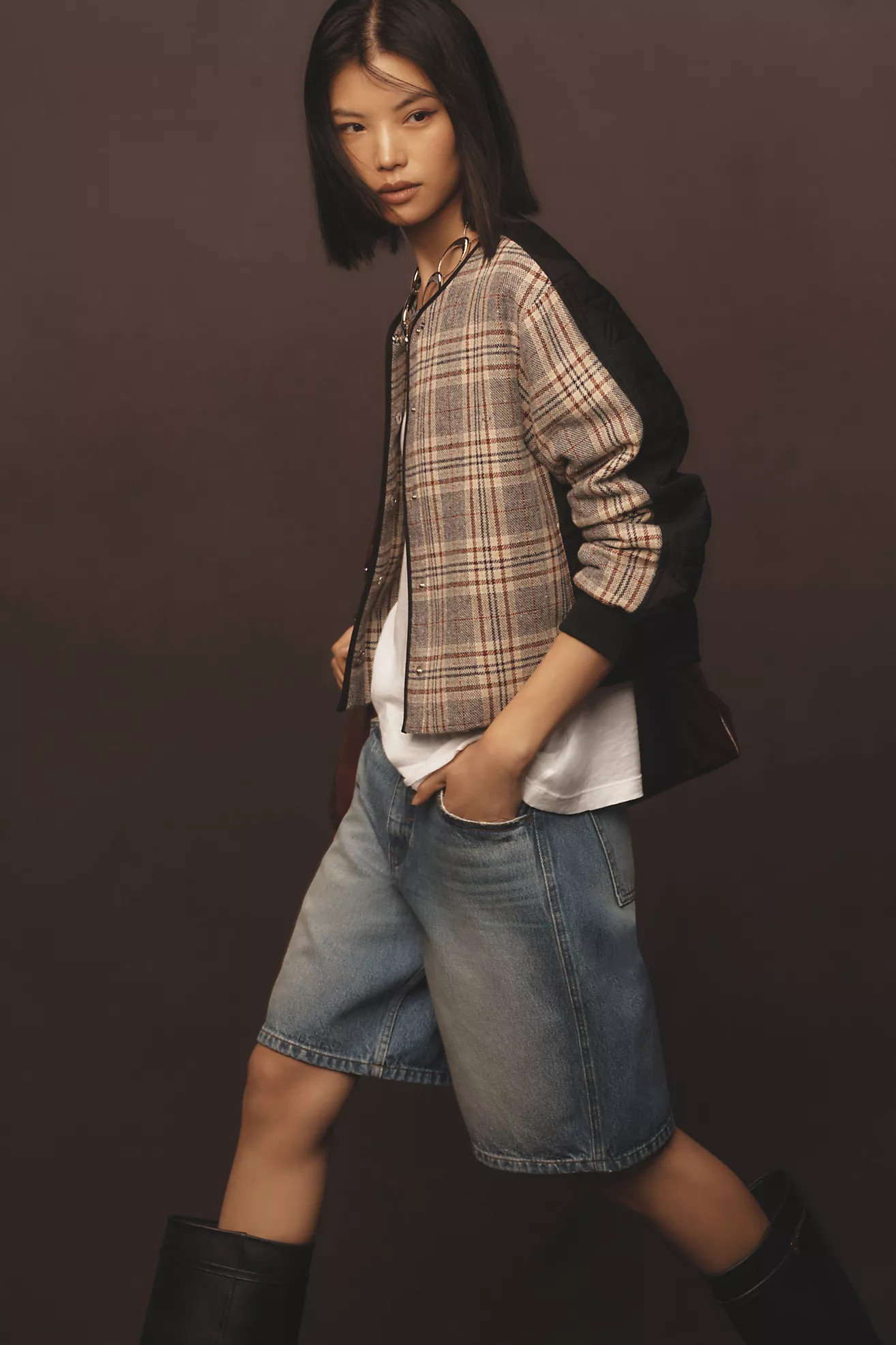 DOLAN Fabric Mix Quilted Jacket | Anthropologie (US)