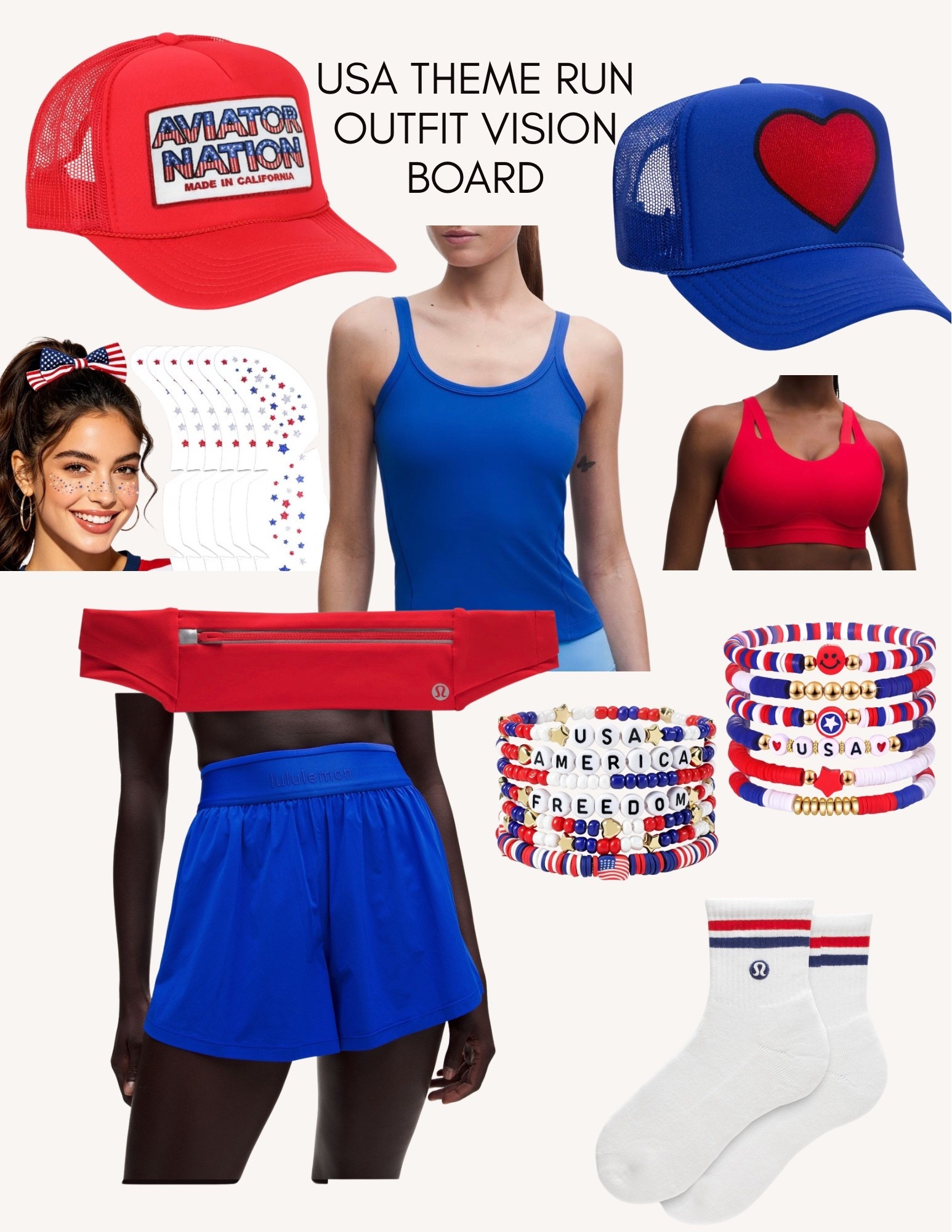 USA THEME RACE OUTFIT INSPO