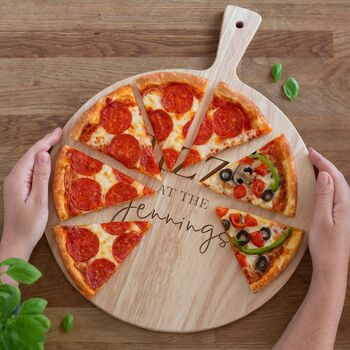 Personalised Wooden Family Pizza Board Paddle | Not On The High Street