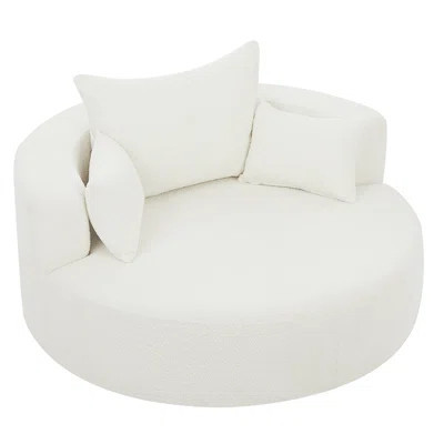 55” Swivel Chair Accent Barrel Chair Swivel Round Sofa Chair ? | Wayfair North America