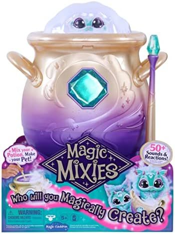 Magic Mixies Magical Misting Cauldron with Interactive 8 inch Blue Plush Toy and 50+ Sounds and R... | Amazon (US)