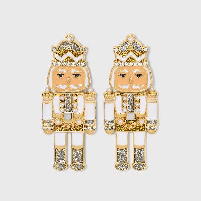 SUGARFIX by BaubleBar Nutcracker Drop Earrings - White/Silver | Target