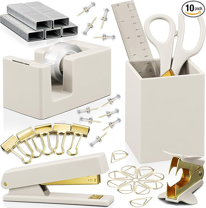 Aesthetic Desk Accessories Set - A Complete Desktop Organizer Set For Women Enhances Any Office D... | Amazon (US)