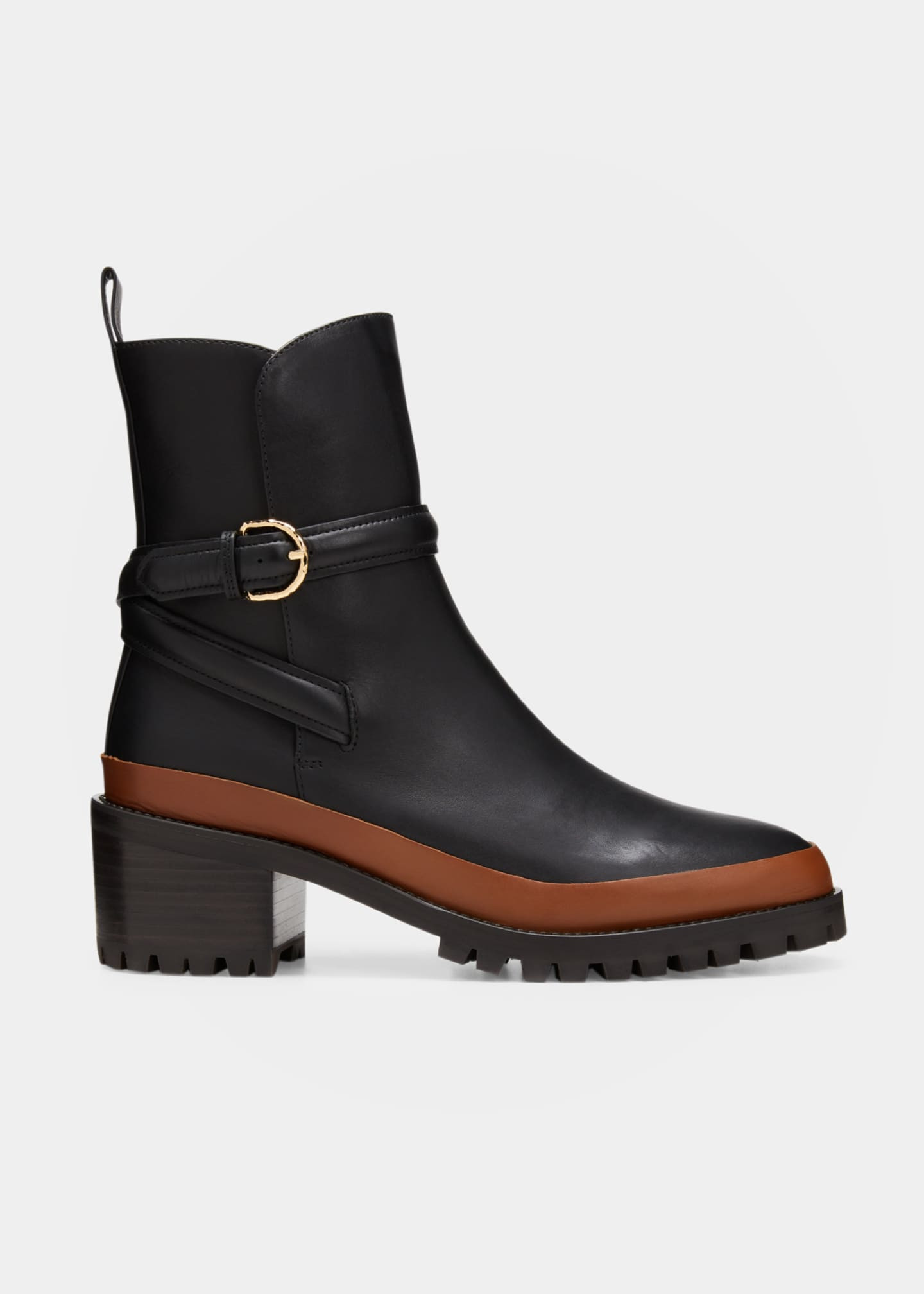 Lennox Leather Buckle Ankle Booties | Bergdorf Goodman