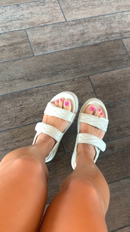Dad sandals, target finds, Velcro sandals, white creme sandals, summer, spring, staple 

#LTKtravel #LTKunder50 #LTKSeasonal