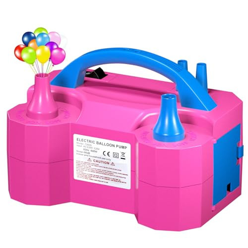 Balloon Pump, Balloon Pump Electric, Electric Balloon Pump at Home, Portable Air Blower with Dual Nozzle Balloon Air Pump for Decoration, Party and Save Time | Amazon (US)