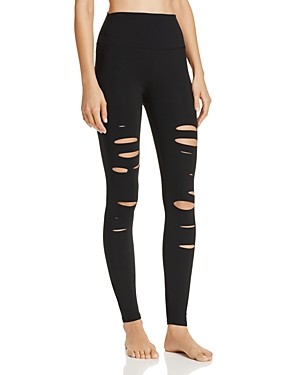 Alo Yoga High-Waist Ripped Warrior Leggings | Bloomingdale's (US)