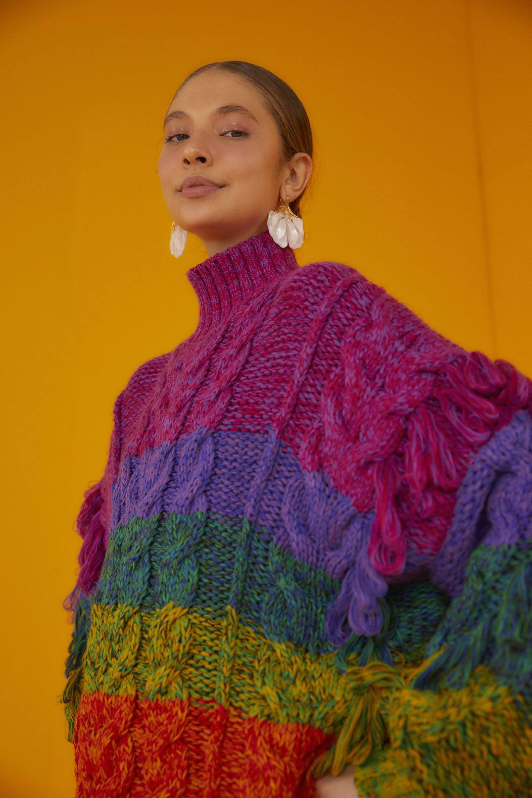 Multicolored Yarn Sweater | FarmRio (US)