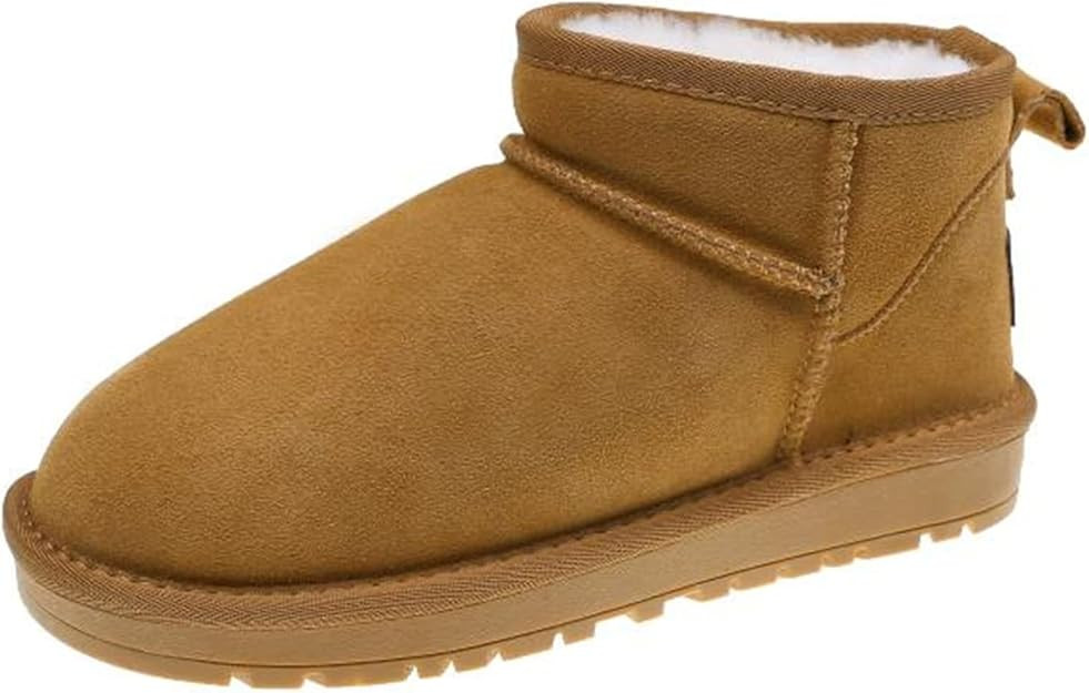 Boston Mini Boots For Women - Classic Ultra Mini Comfort Warm Cozy Fur Lined Slip On Boots Winter... | Amazon (US)