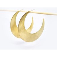 Large Brass Hoop Earrings, Huge Gold Circle Statement Jewellery | Etsy (US)