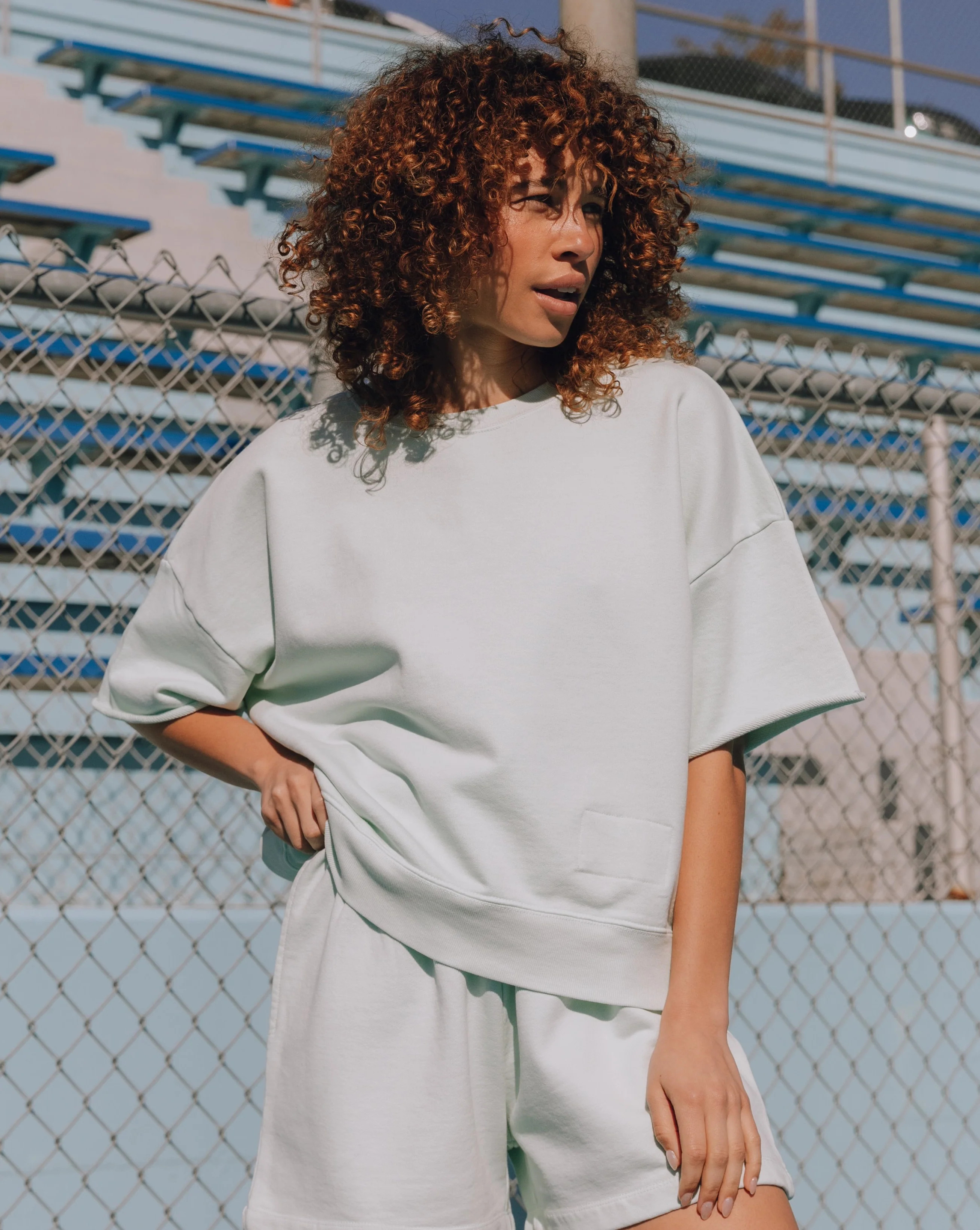 Cropped Sleeve Crew | Daily Drills