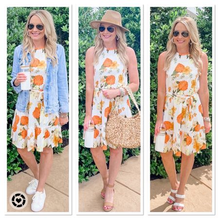 This dress gives me all the summer vibes! I’m wearing a small. 
Spring | dresses | casual dress | casual outfit | vacation | date night | sandals | sneakers | jean jacket | hat | fedora | sneakers 

#LTKstyletip #LTKsalealert #LTKfindsunder50