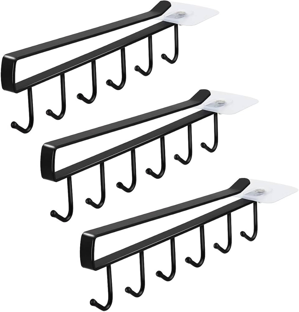 Art Secret 3pcs Mug Holder Under Cabinet - Fit for 1 Inch Thickness Shelf or Less - Only Suitable... | Amazon (US)