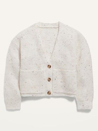 Cropped Button-Front Pocket Cardigan Sweater for Girls | Old Navy (US)