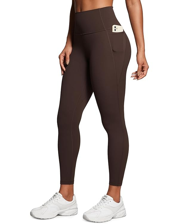CRZ YOGA Womens Butterluxe Workout Leggings 25 Inches - High Waisted Gym Yoga Pants with Pockets ... | Amazon (US)