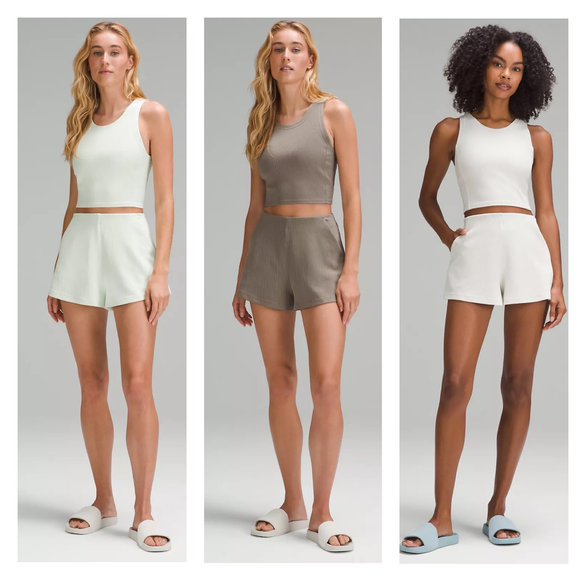 Lululemon Ribbed Softstreme Cropped Tank + High Rise Shorts in Ice Green, Mole and Stone for Winters❄️

#LTKFitness #LTKstyletip #LTKFind