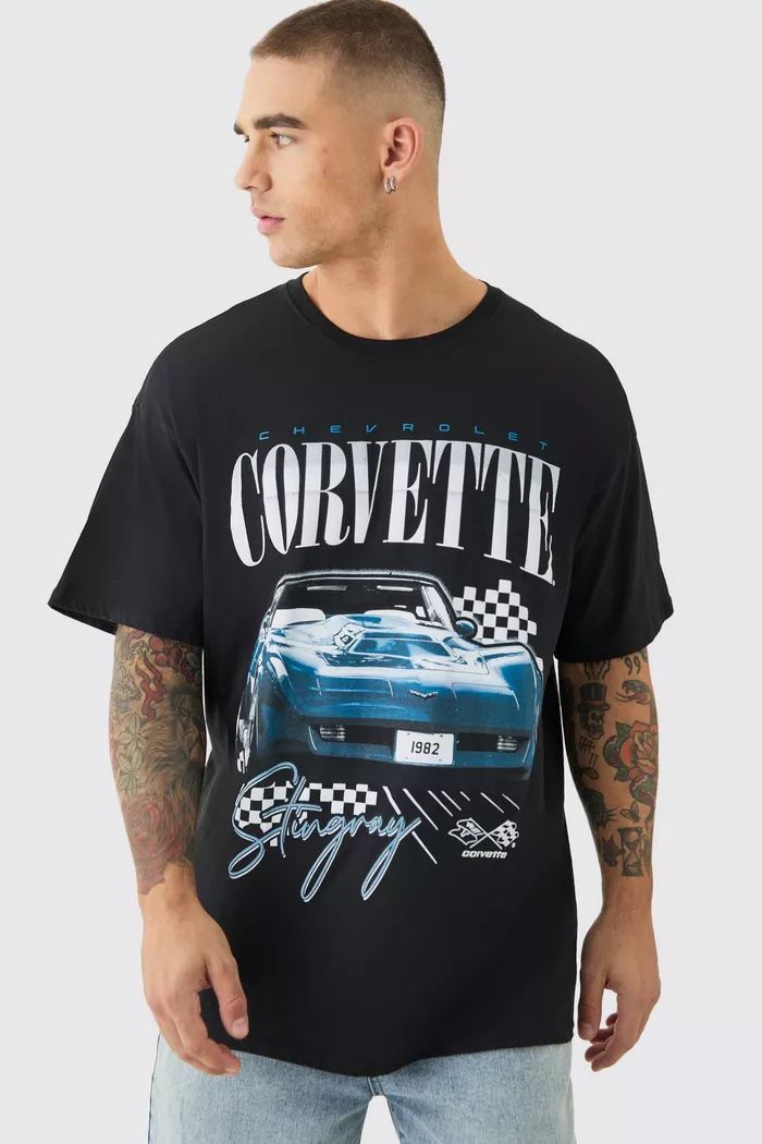 Oversized Corvette License T-shirt | boohoo (US & Canada)