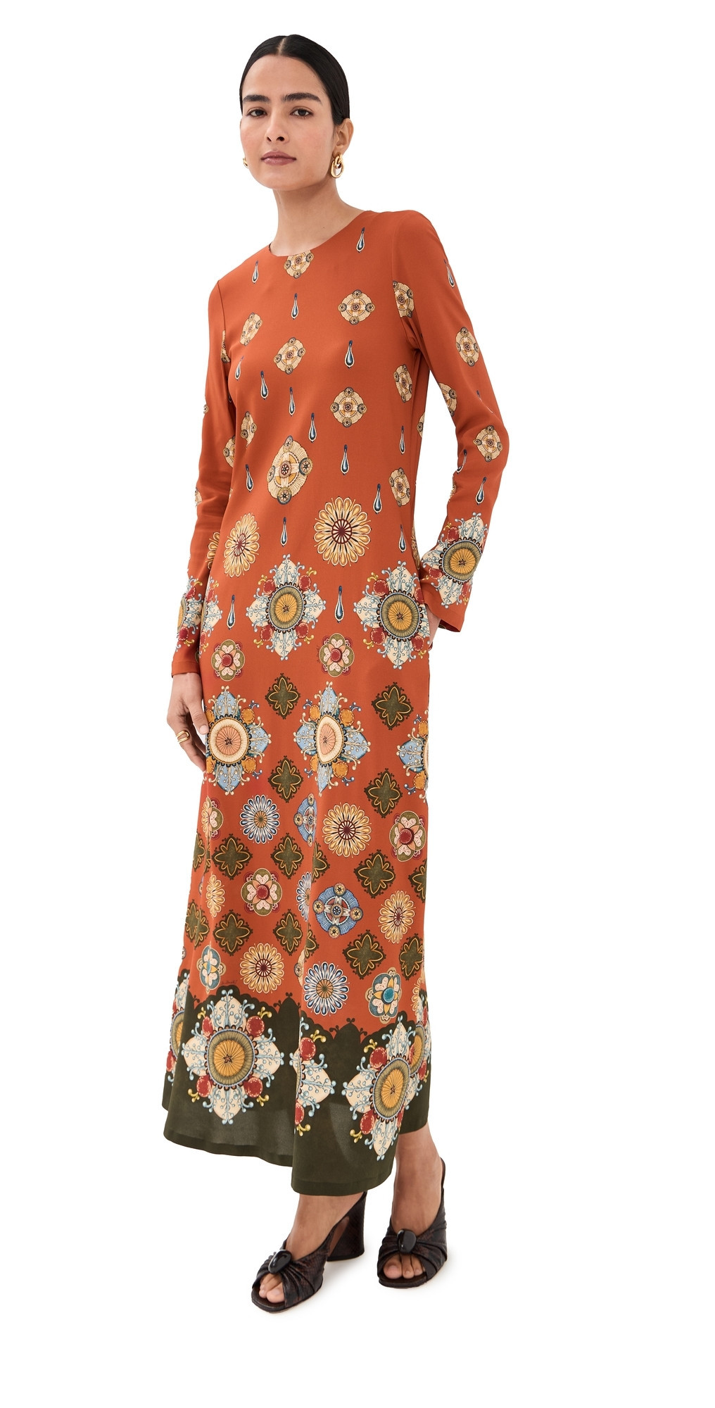 La DoubleJ Long Sleeve Swing Dress Nucleus Placee (Jersey) XS | Shopbop