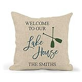 Personalized Welcome To Our Lake House Pillow | Custom Lake House Decor | Wedding Gift | Personalize | Amazon (US)