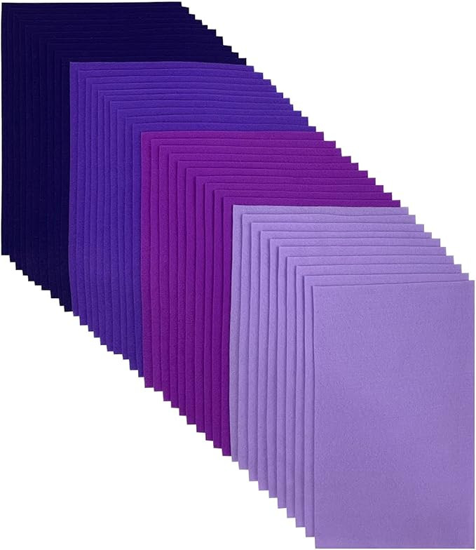 Jtnohx Soft Felt Sheets, 8x12 inches Assorted Craft Felt Fabric, 1.4mm Thick Fabric for Crafts, 4... | Amazon (US)