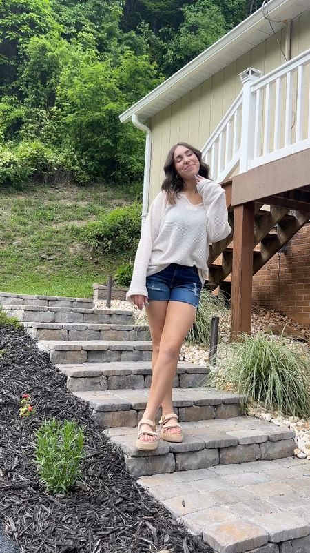 Easy summer outfit, Walmart shorts 💙

Mine are distressed, the ones I linked are not. Otherwise an exact match 🫶🏻

#LTKVideo #LTKShoeCrush #LTKFindsUnder50