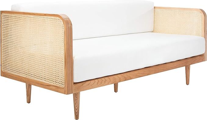 Safavieh Couture Helena French Mid-Century Natural and Beige Rattan Daybed, Single Extra Large | Amazon (US)