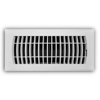 Everbilt 4 in. x 10 in. 1-Way Plastic Floor Register in White E160MWP04X10 - The Home Depot | The Home Depot