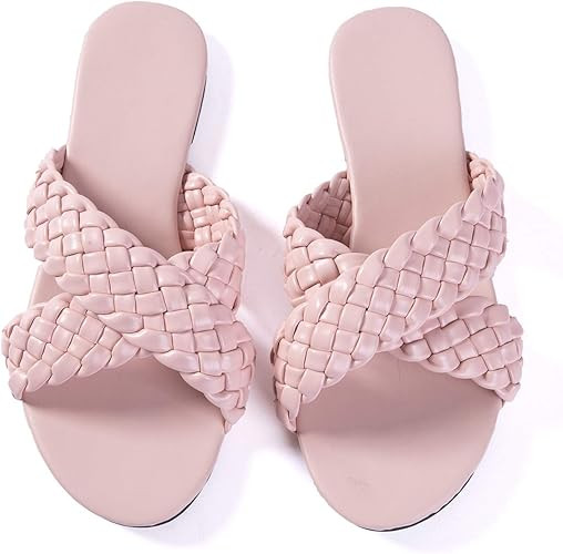 Women Flip-Flops Pearls Bow Sandals Beach Flat Rivets Rain Jelly Gold Pearls | Amazon (US)