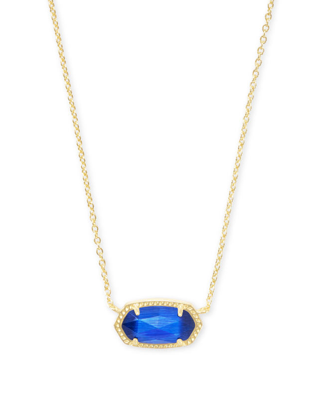 Elisa Gold Pendant Necklace in Cobalt Cat's Eye | Kendra Scott | Kendra Scott