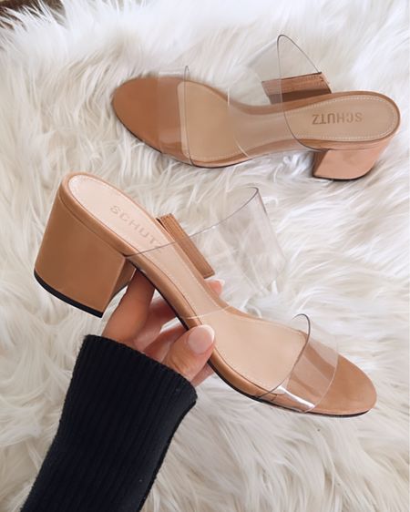 My go to nude heels have been worn to the ground so I decided to invest in a new pair! Love the clear strap and manageable heel height on this one! On sale currently. TTS. 

#LTKsalealert #LTKshoecrush