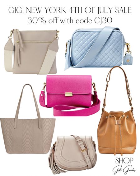 July 4th sale for Gigi New York- 30% off sitewide with code CJ30 

If you need a fun and affordable leather bag, this brand is great and everything comes in a bunch of colors! 

Tote bags, mom bags, bucket bag, saddle bag, leather bags, leather purses, crossbody purse, fun colorful purses 

#LTKitbag #LTKsalealert #LTKstyletip