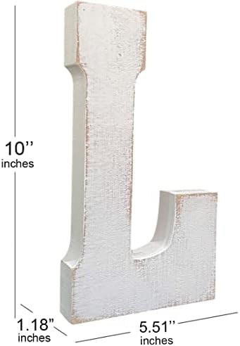 Large Wood Letter Distressed White Wash Alphabet Wall Décor Monogram Letter Alphabet Letters Fre... | Amazon (US)