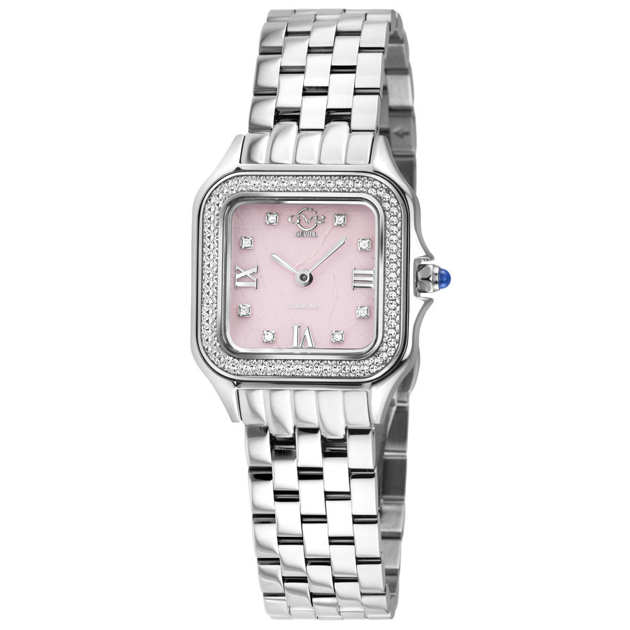 GV2 by Gevril Milan Diamond Pink Dial Ladies Watch 121102B | Jomashop.com & JomaDeals.com
