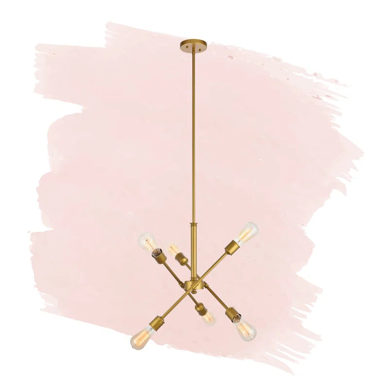 Arachne 6 - Light Sputnik Modern Linear Chandelier | Wayfair North America