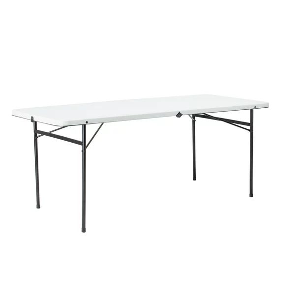 Mainstays 6 Foot Bi-Fold Plastic Folding Table, White - Walmart.com | Walmart (US)