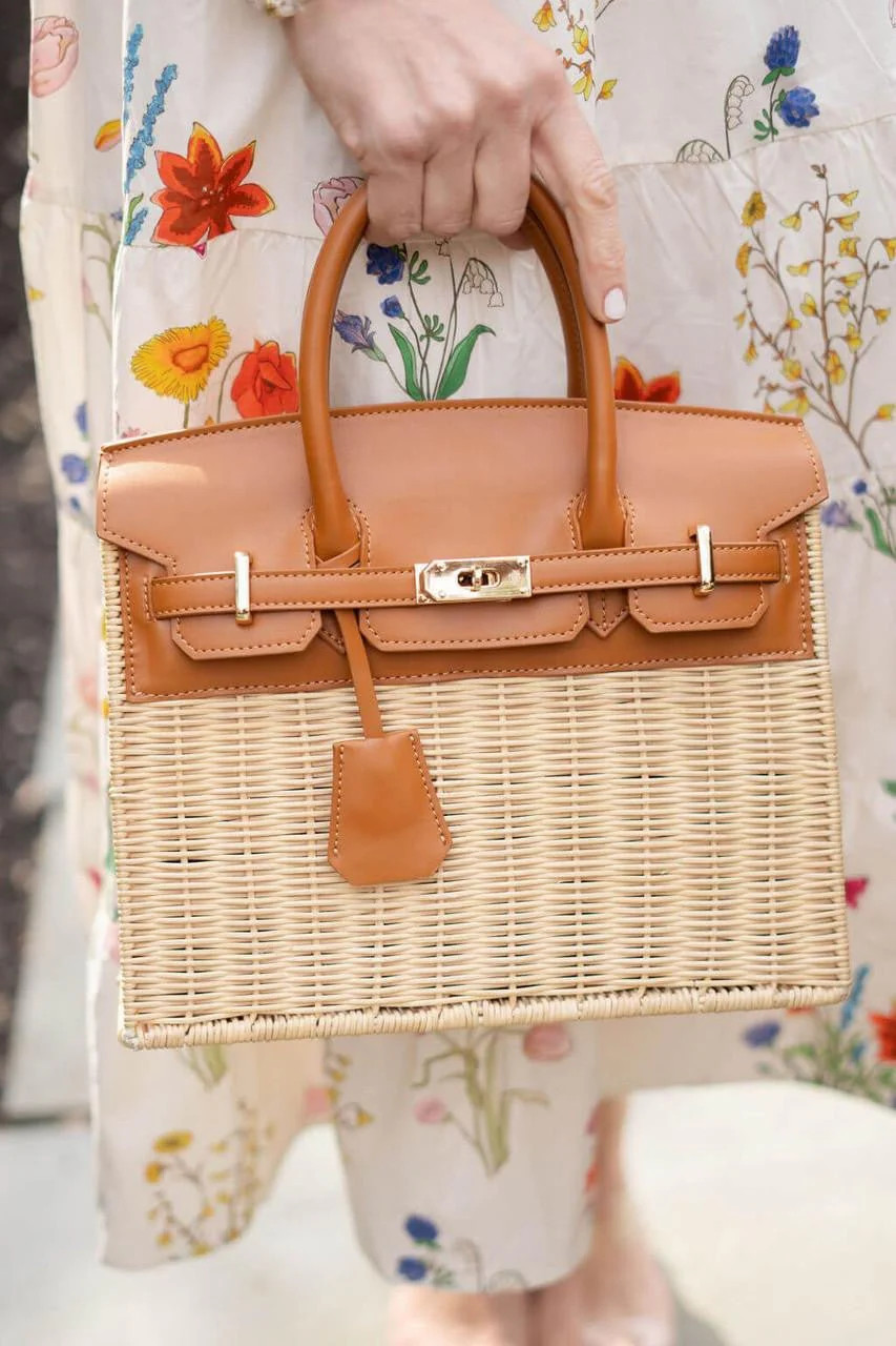Margo Camel - Wicker Handbag | Lisi Lerch Inc