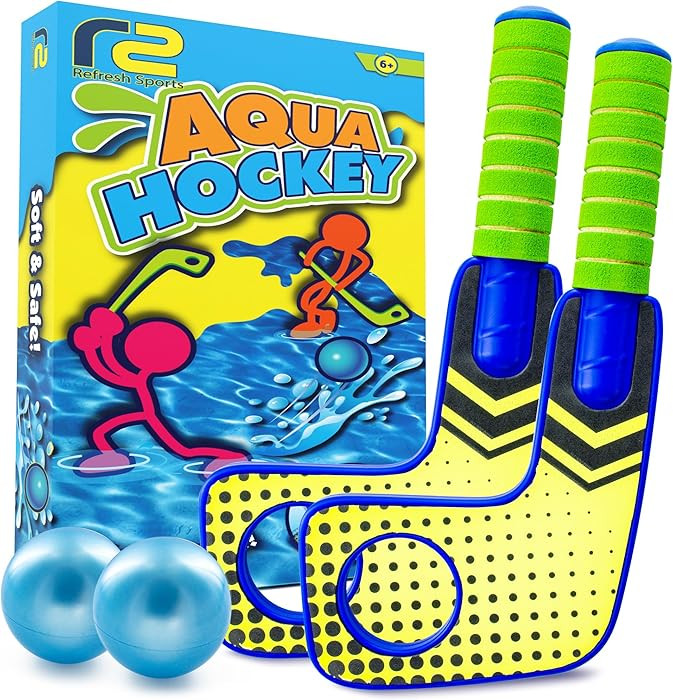 Fun Mini Hockey Sticks Game - Play at the Pool & Beach or in Home - For Kids & Adults All Ages - ... | Amazon (US)
