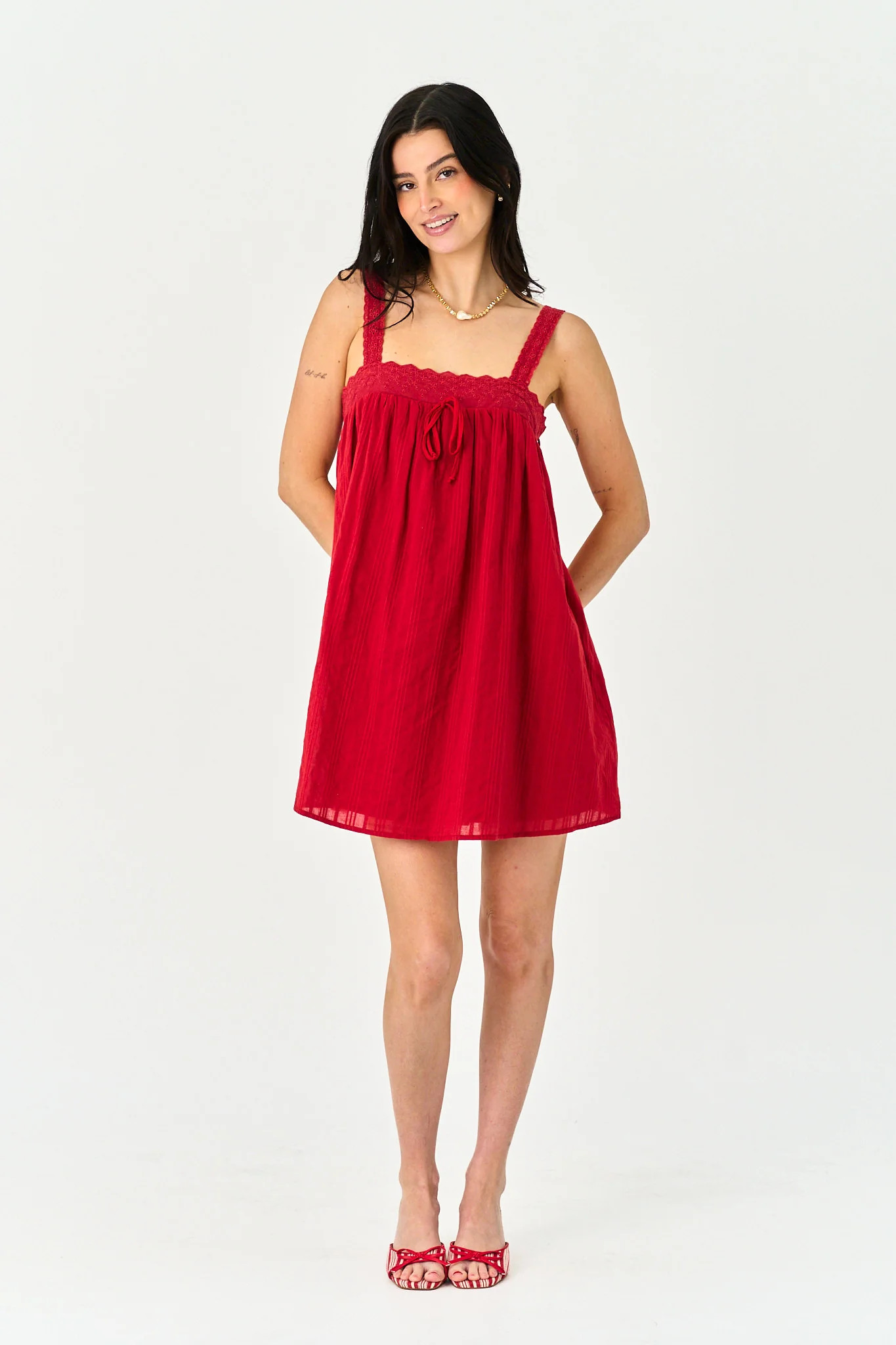 Summer Romance Dress in Red | Grey Bandit
