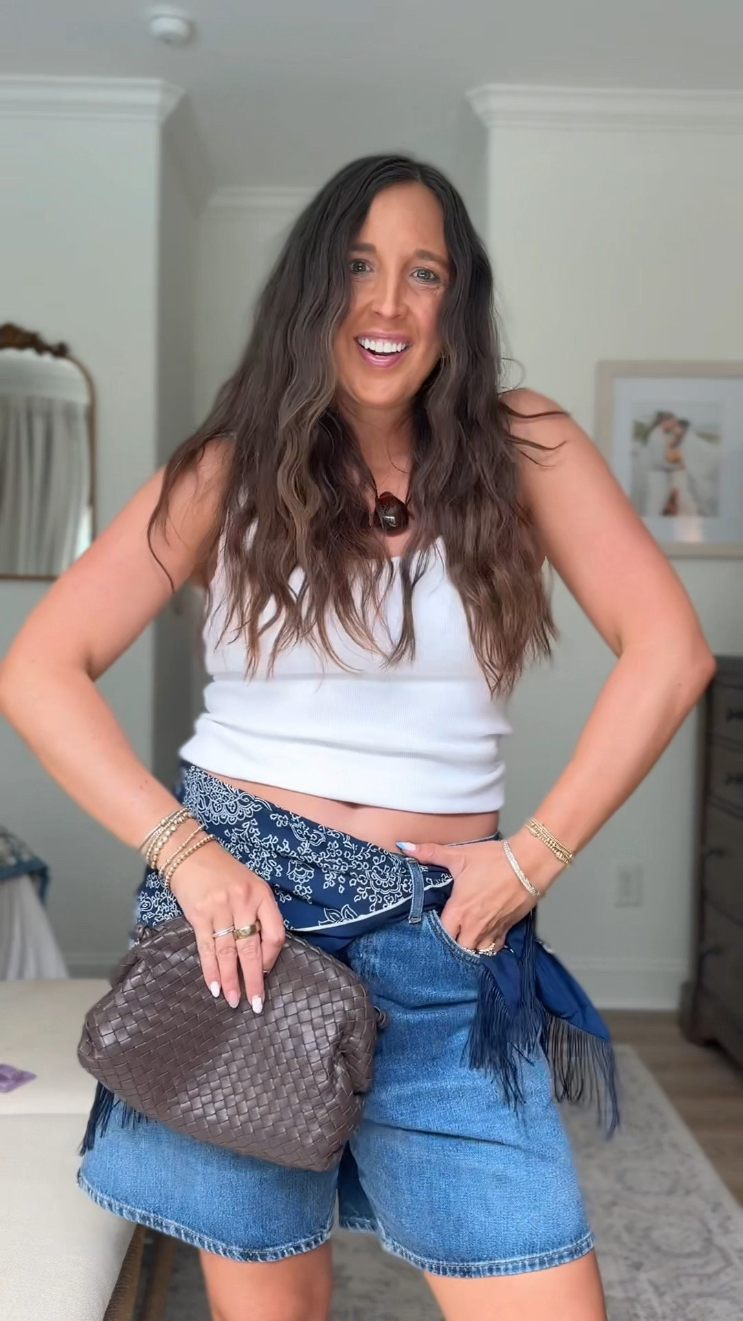 Super cute look at the day simple but still elevated with this @Walmart scarf transition into fall is hard when it’s 90 degeees outside bag is @Quince

#LTKgrwm #LTKootd #LTKSeasonal
