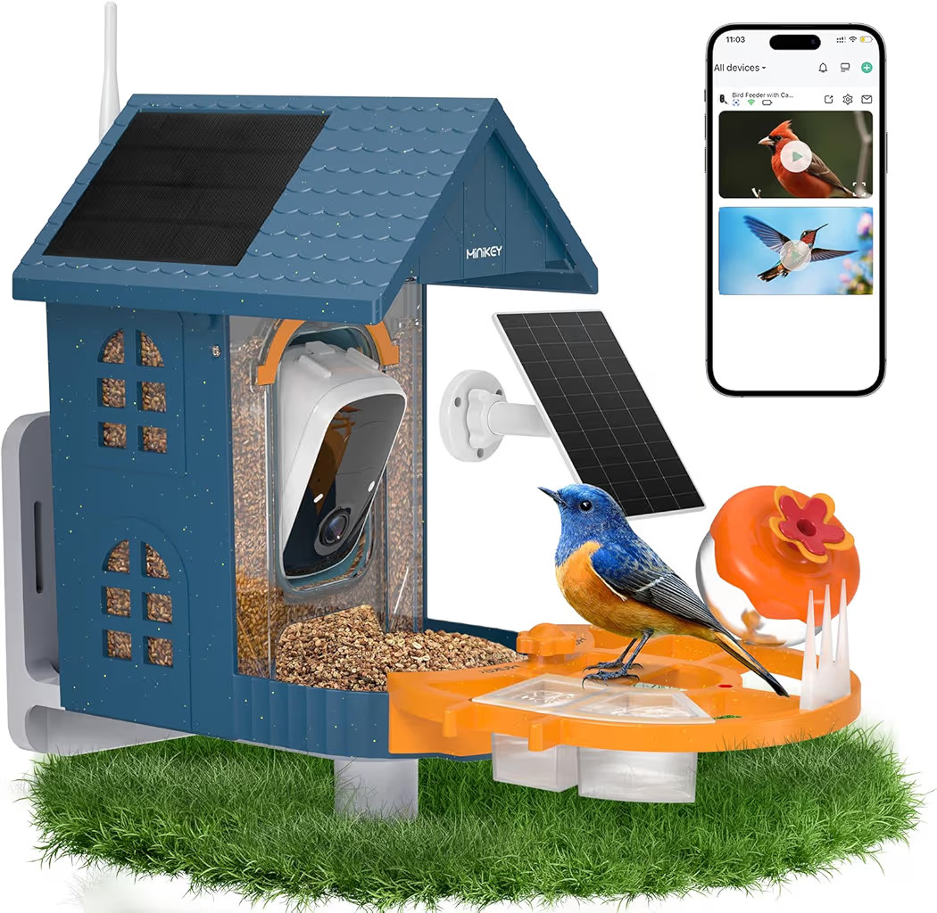 Smart Bird Feeder with Camera Outdoor Birdhouse:AI Identifies 11000+ Species, Features 2K 3MP HD ... | Amazon (US)
