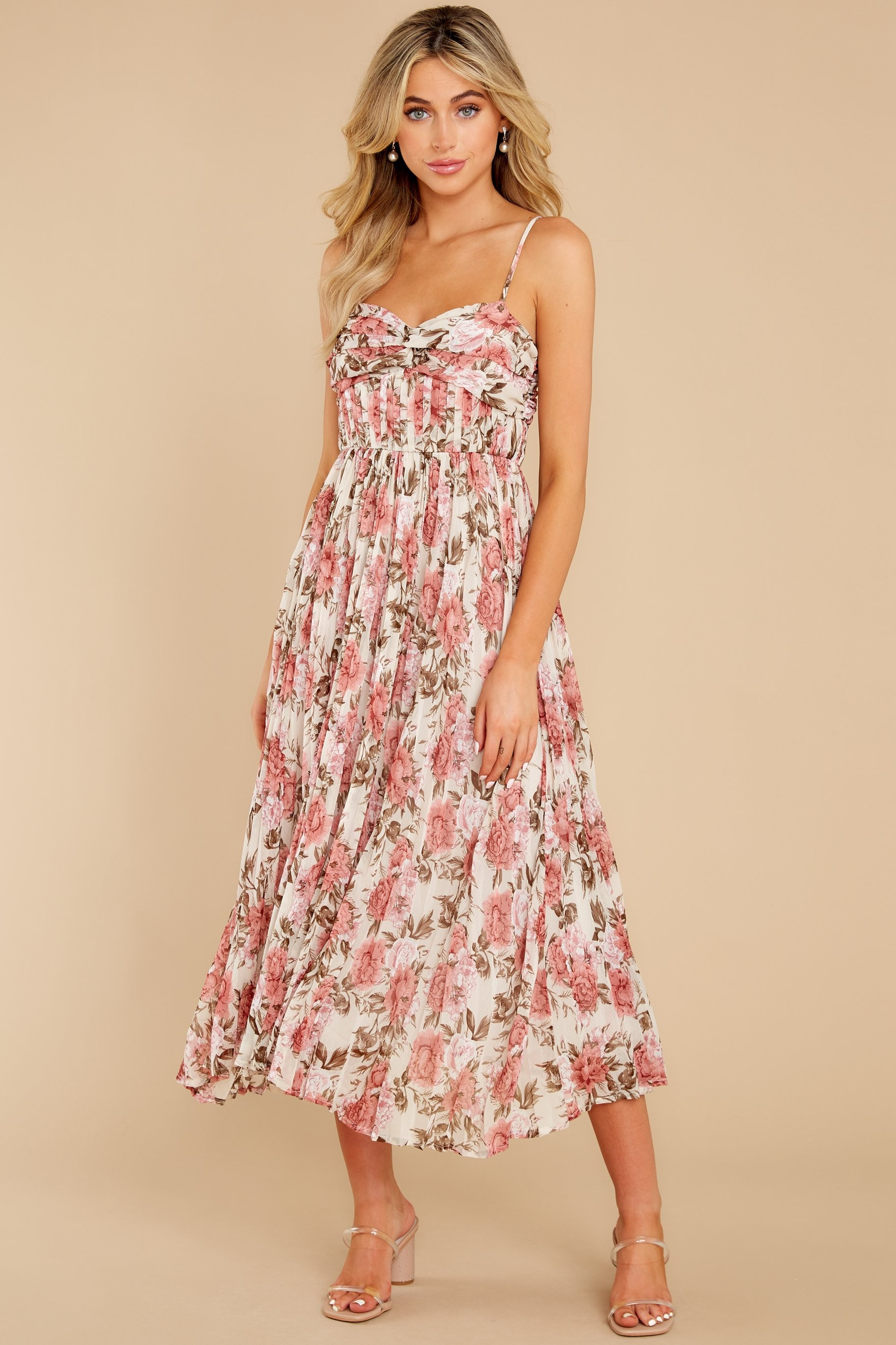 Darling Discovery Pink Floral Print Maxi Dress | Red Dress 