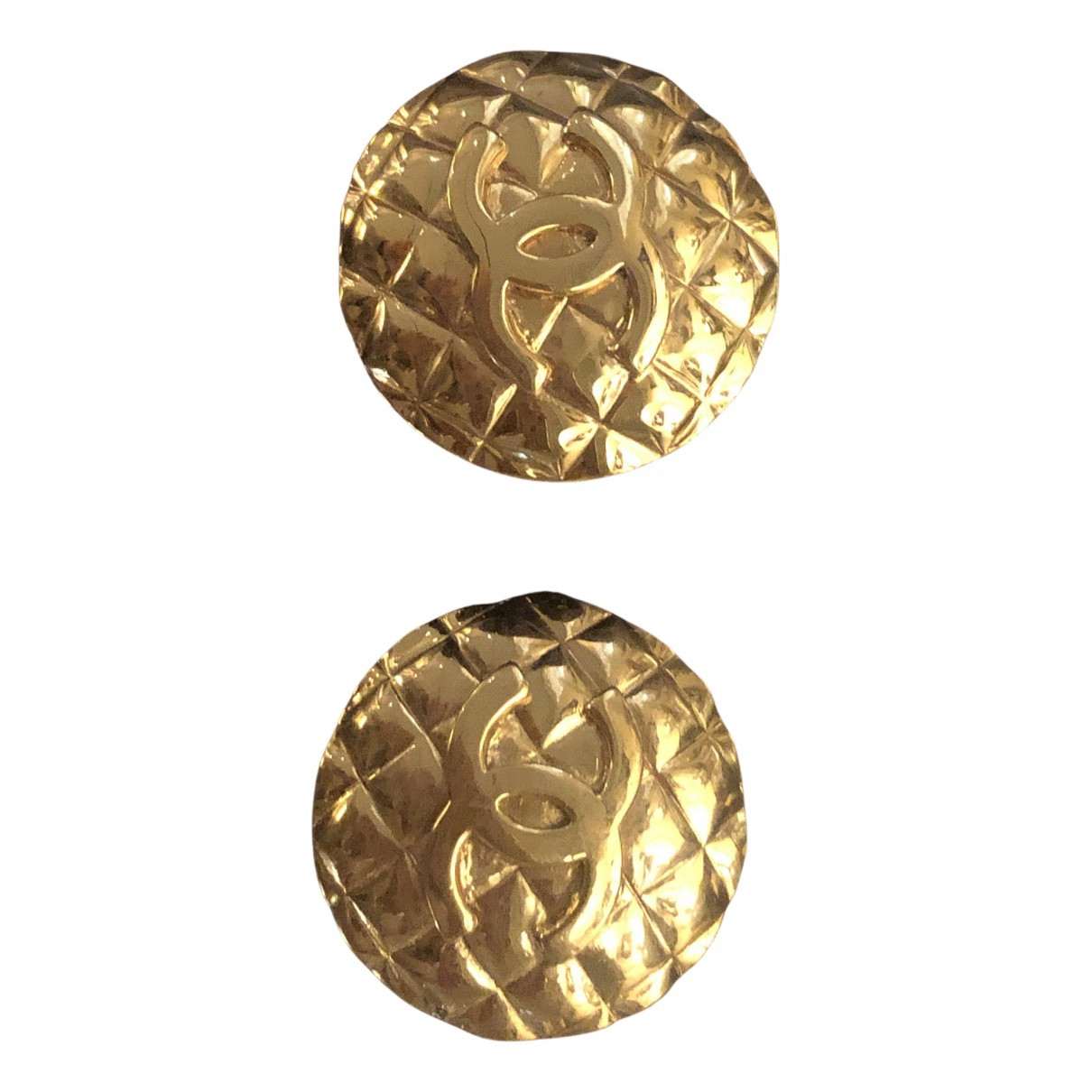 Chanel CC Gold Steel EarRing for Women Vintage | Vestiaire Collective (Global)