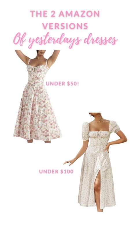 Amazon versions of the viral milk maid style dress 🌸 

#LTKFindsUnder50 #LTKFindsUnder100 #LTKSeasonal