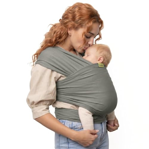 Boba Baby Wrap Carrier – Original Baby Sling Carrier for Newborns (7–35 lbs), Soft, Secure, Hands-Free & Ergonomic, Ideal for Comfortable Bonding, New Parents (Grey) | Amazon (US)