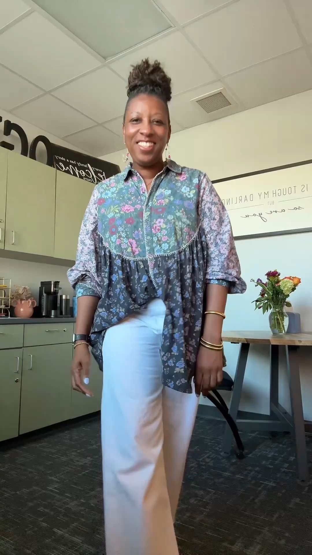 I got this shirt from my Nuuly box but the pants are pure perfection!