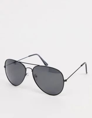 SVNX aviator sunglasses in black | ASOS (Global)