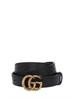 20MM GG MARMONT LEATHER BELT | Luisaviaroma