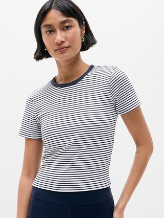 Signature Rib Crop Tee | Athleta