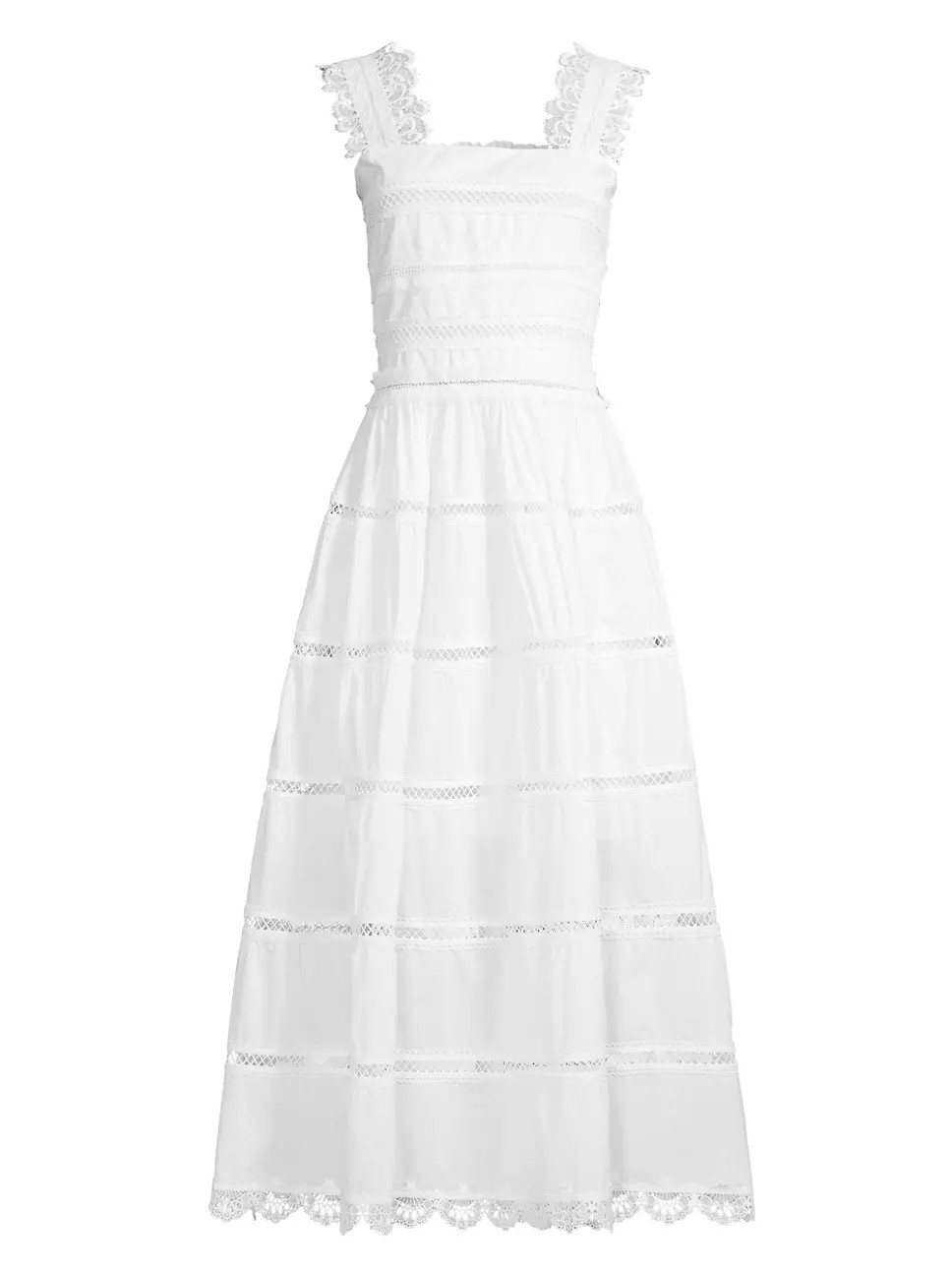 Kate Eyelet Cotton Midi-Dress | Saks Fifth Avenue